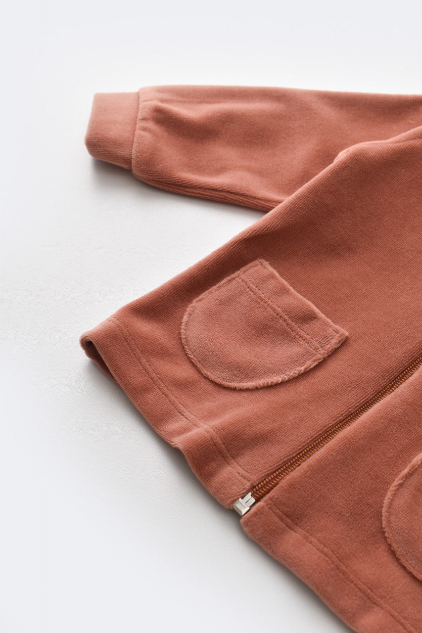 Set Ursulet cu bluzita cu fermoar si gluga si pantaloni lungi din 80%bumbac organic si 20% poliester - , BabyCosy